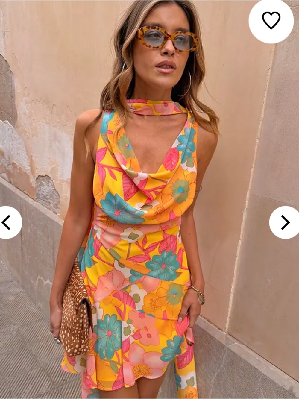 Never Fully Dressed Sophie Mini Halter Mini Dress with Neck Scarf